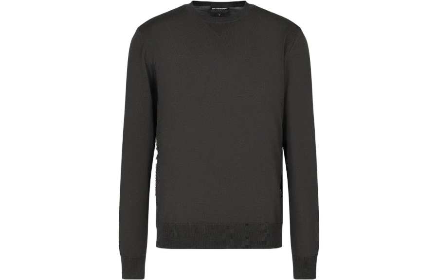 EMPORIO ARMANI Sweaters Men's Gray Crew Neck Moderate Other