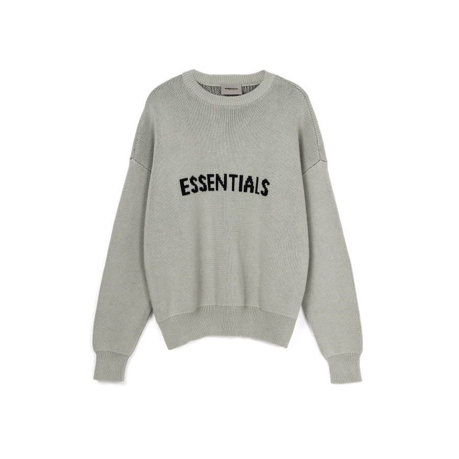 Fear Of God Essentials FW21 Knit Pullover Sweater Green Concrete