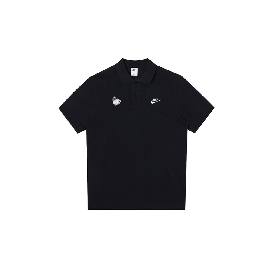 Nike Nike Polo Shirts Men's Black Polo Collar Moderate Straight Fit