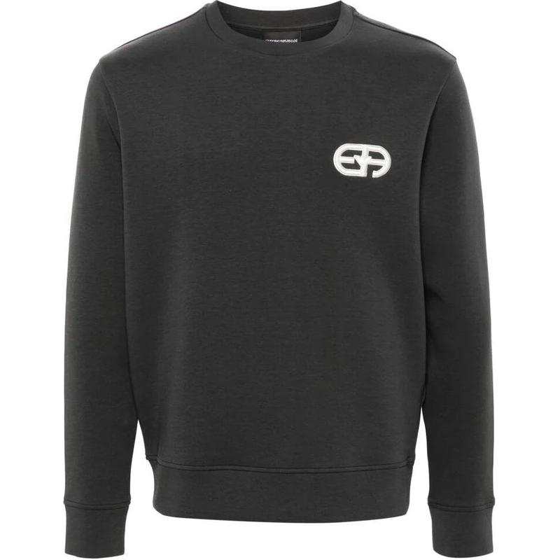 EMPORIO ARMANI Logo Patch Crewneck Sweatshirt