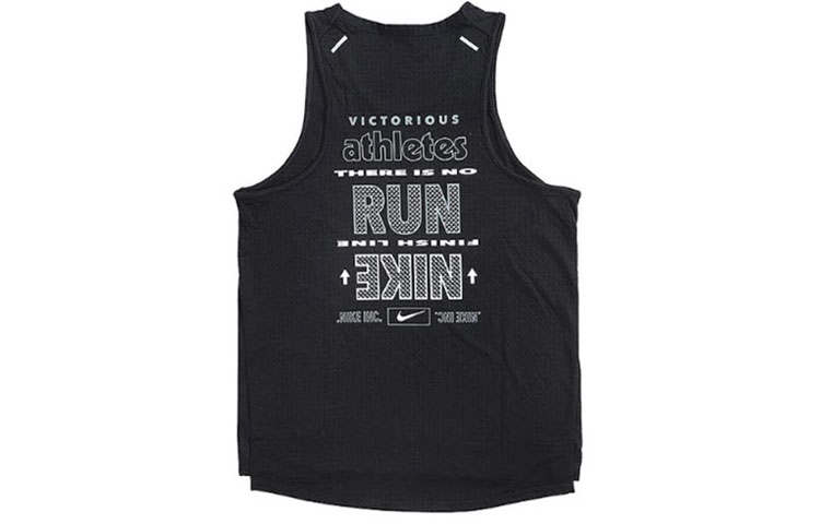 Nike Nike Tank Tops Men's Black Crew Neck Moderate Straight Fit