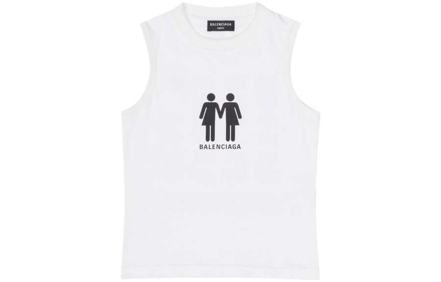 Balenciaga FW22 Tank Top Slim Fit Men's White