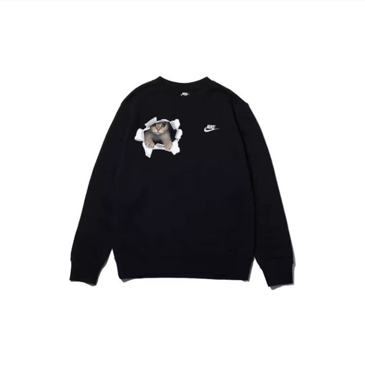 Nike Nike Sweatshirts Unisex Black Crew Neck Moderate Regular
