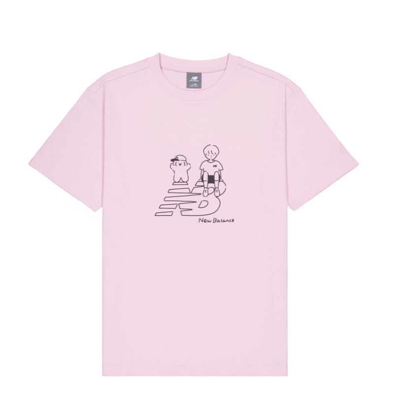 New Balance New Balance Attraction Lifestyle Illustration Collection T Shirt Unisex Pink
