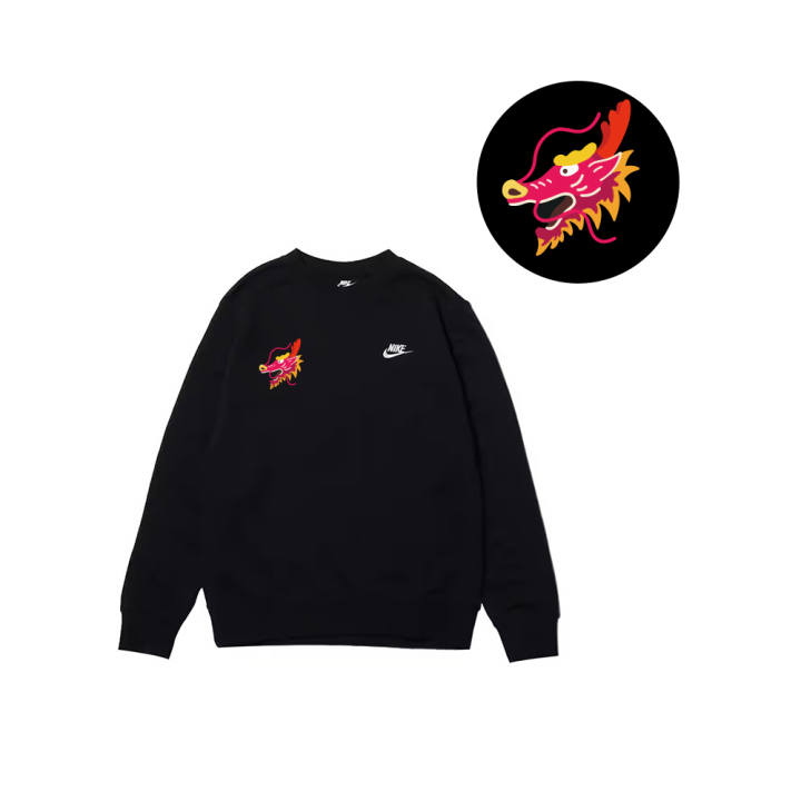 Nike Nike Sweatshirts Men's Black Crew Neck Moderate Regular