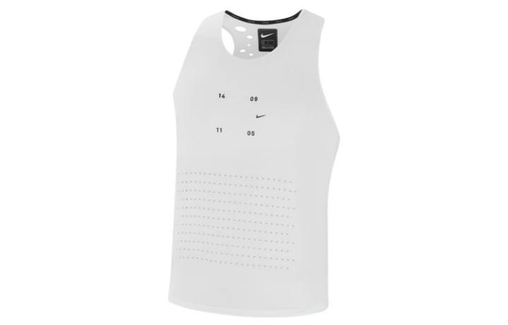 Nike Nike Tank Tops Men's White Crew Neck Moderate Racerback