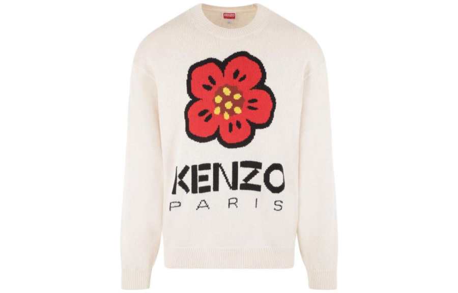 KENZO KENZO Flower jacquard Logo Sweater