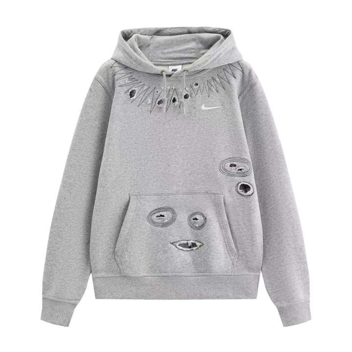 Nike Nike Sweatshirts Unisex Gray Hooded Moderate Regular