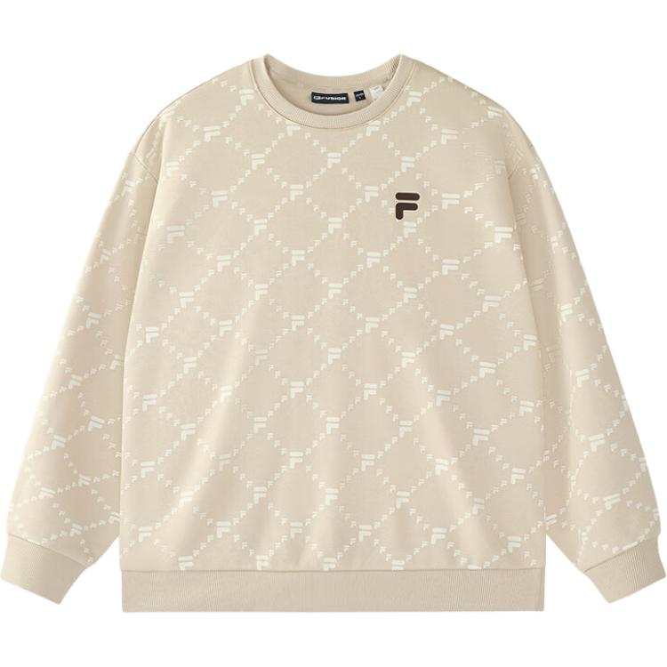 FILA FUSION Sweatshirt Fleece lined Unisex Skin Gray