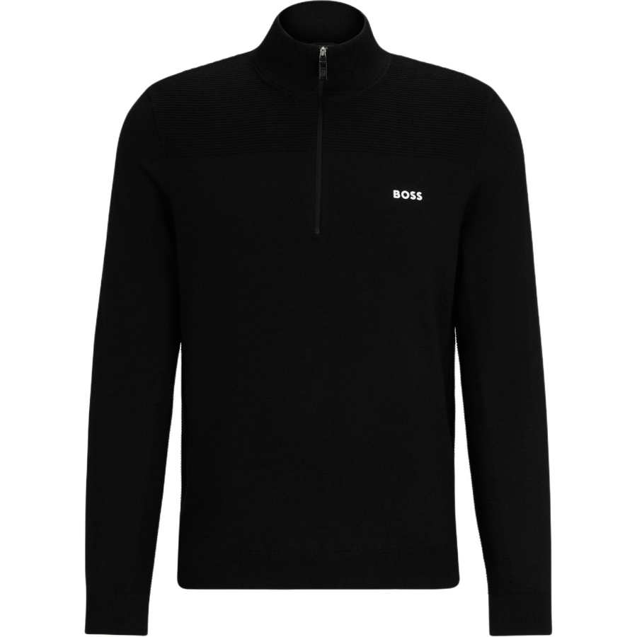 HUGO BOSS Logo Embroidered Knit Jumper