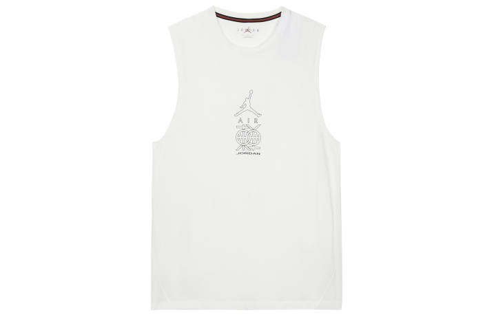 Jordan Jordan Dongdan Tank Tops Men's White Crew Neck Thin Other