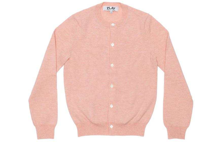Cdg Play wool heart-embellished cardigan
