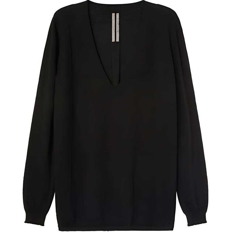 RICK OWENS Rick Owens oversized V-neck sweater