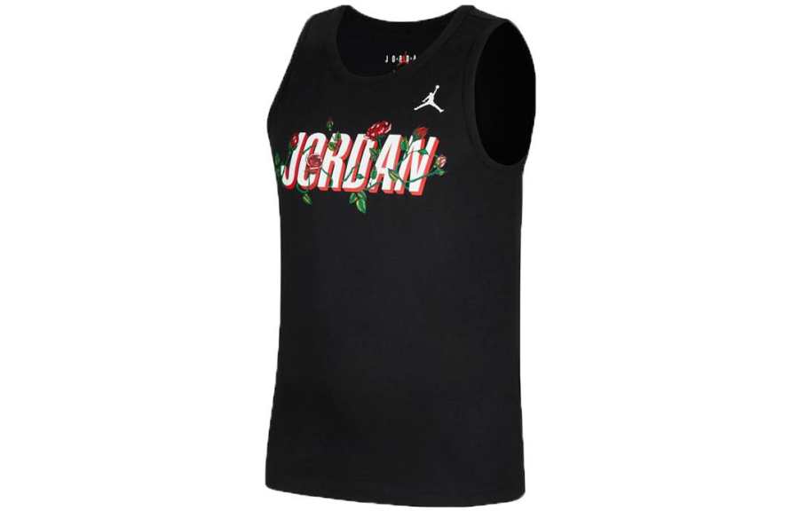 Jordan Jordan Tank Tops Men's Black Crew Neck Moderate Straight Fit