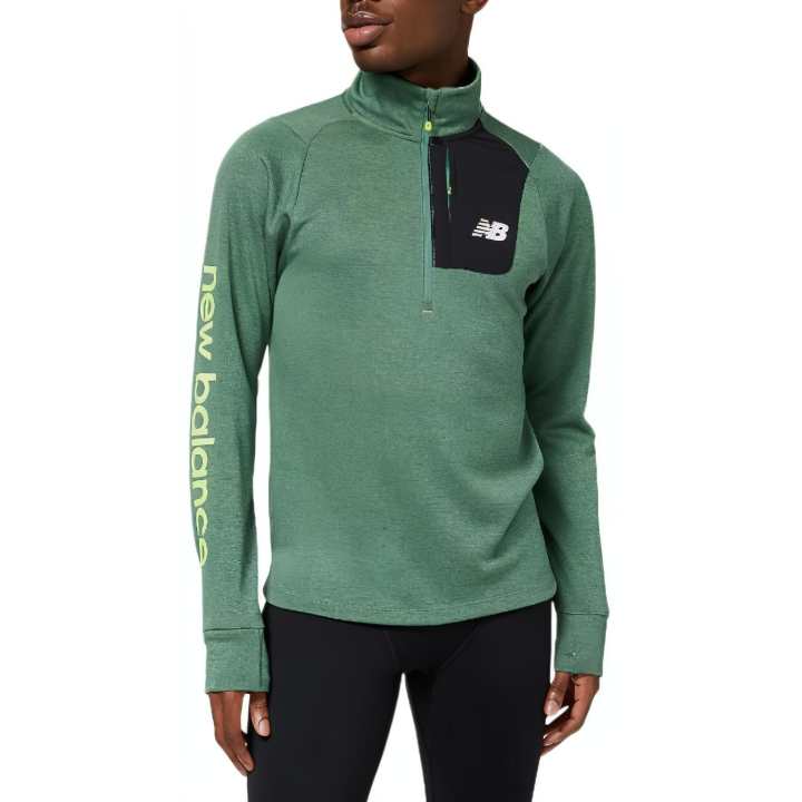 New Balance New Balance Impact Run At Sweatshirt Men's Green