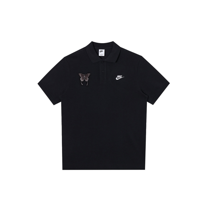 Nike Nike Polo Shirts Men's Black Polo Collar Moderate Straight Fit