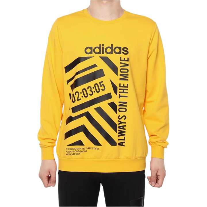 Adidas Adidas Sweatshirts Men's Yellow Crew Neck Moderate Other
