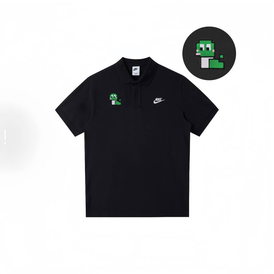 Nike Nike Polo Shirts Unisex Black Polo Collar Moderate Straight Fit