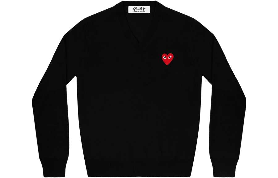 CDG Play CDG Play Sweaters Men's Black V Neck Moderate Other