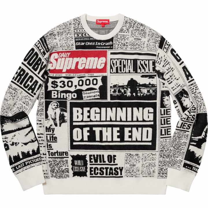 Supreme Supreme Newsprint Sweater