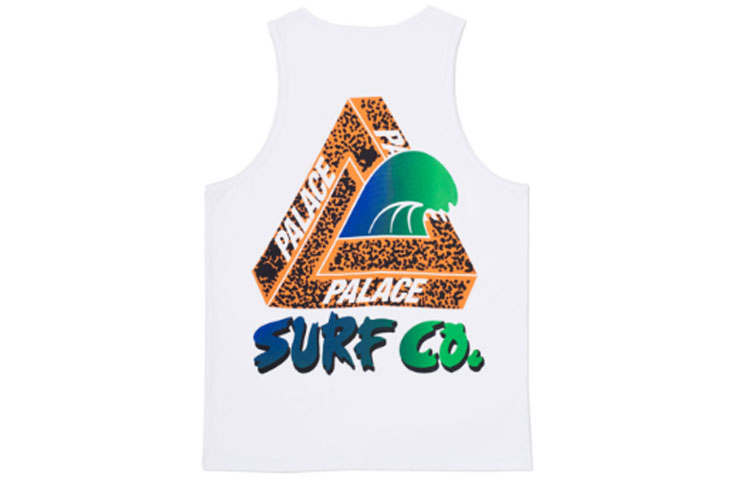 PALACE Tank Tops Unisex White Moderate Straight Fit