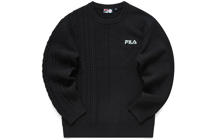 FILA FUSION Sweaters Men's Pitch Black Crew Neck Moderate Other