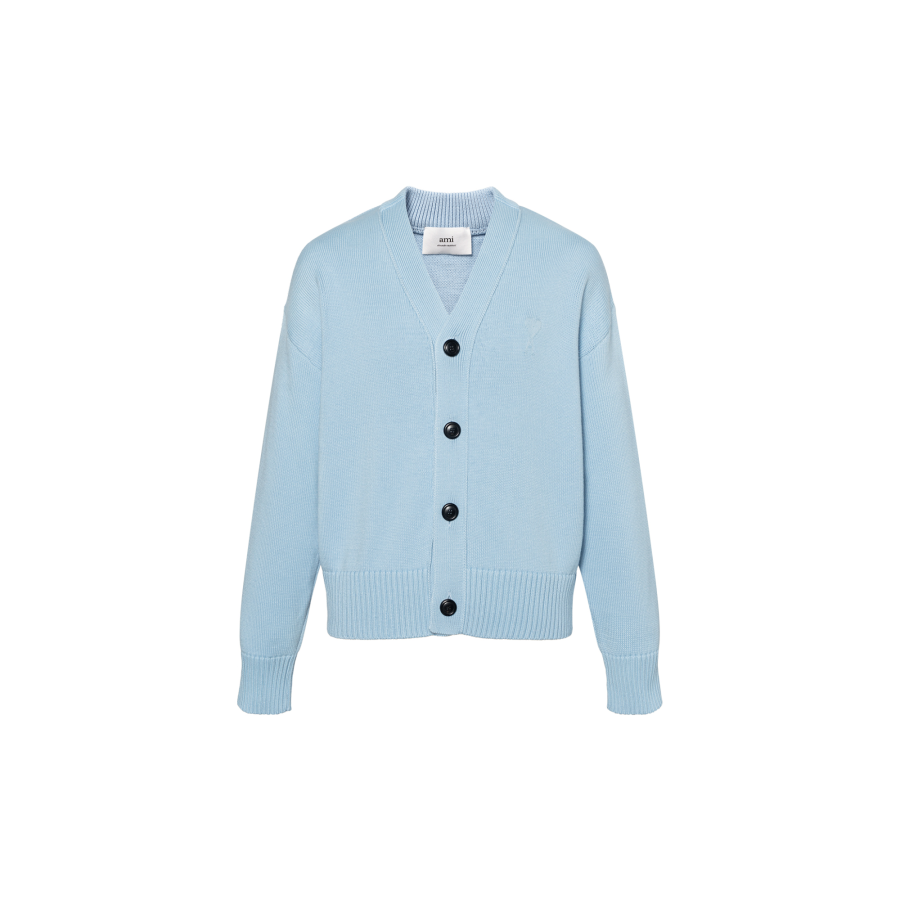 AMIPARIS Ami Paris Ami De Coeur Intarsia logo Cardigan