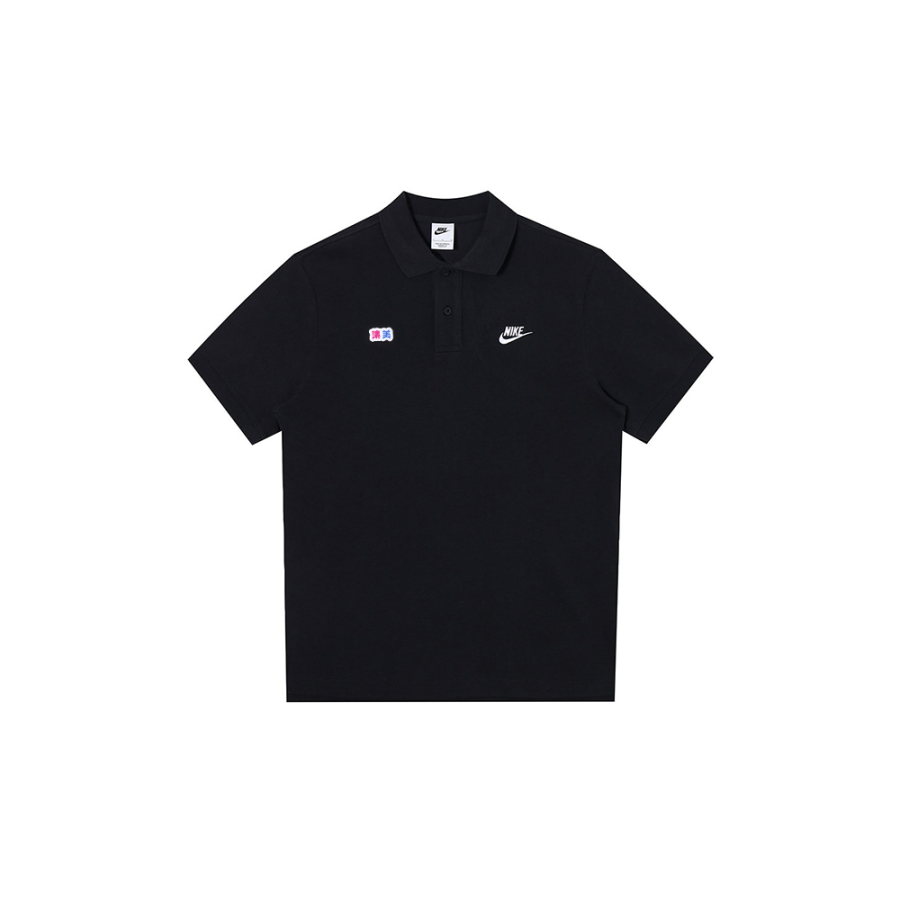 Nike Nike Polo Shirts Men's Black Polo Collar Moderate Straight Fit