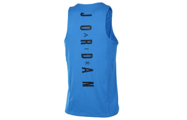 Jordan Jordan Flight Tank Tops Men's Blue Crew Neck Moderate Racerback