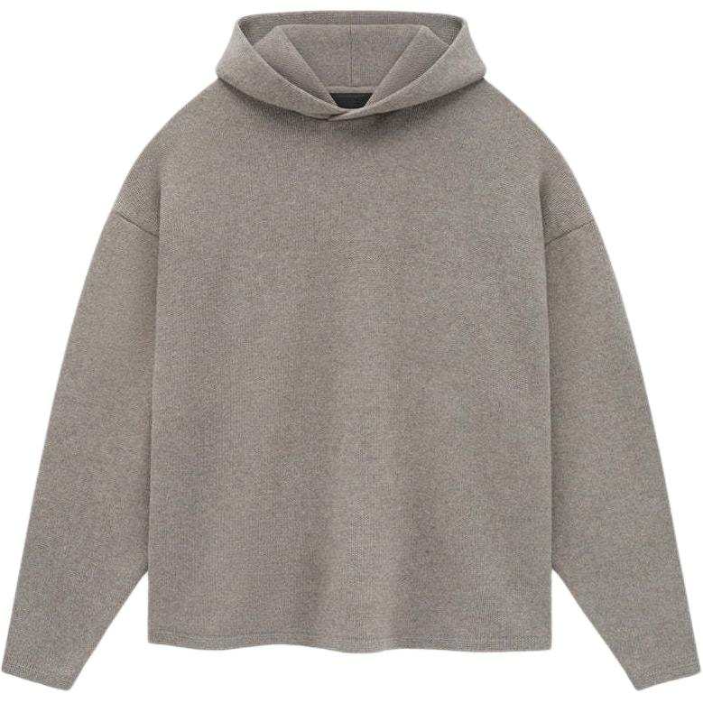 Fear Of God Essentials 2024 Summer Collection SS24 KNIT HOODIE Heather Grey Sweater Men's Heather Gray