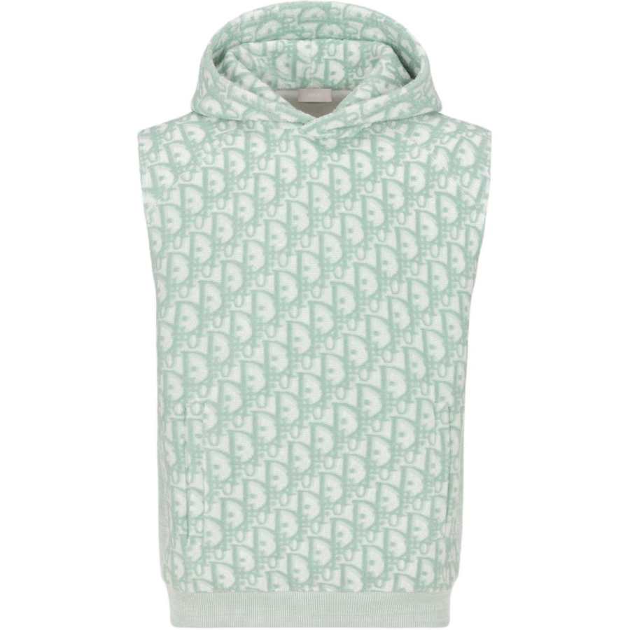 DIOR DIOR All-Over Logo Patterned Sleeveless Hoodie