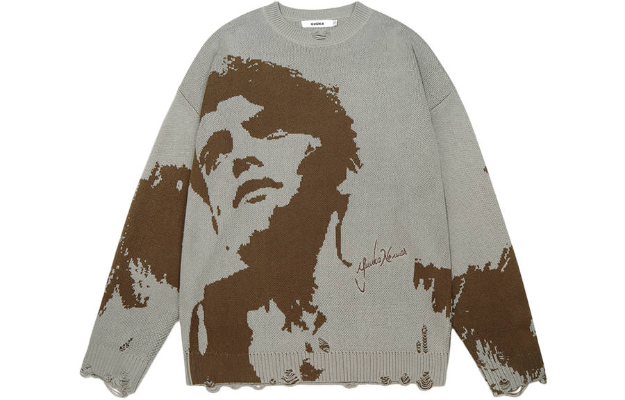 Guuka Guuka Sweaters Unisex Crew Neck Moderate