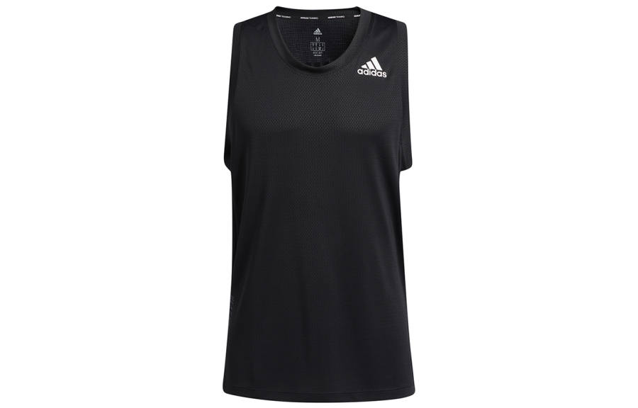 Adidas Adidas Tank Tops Men's Black Crew Neck Moderate Straight Fit