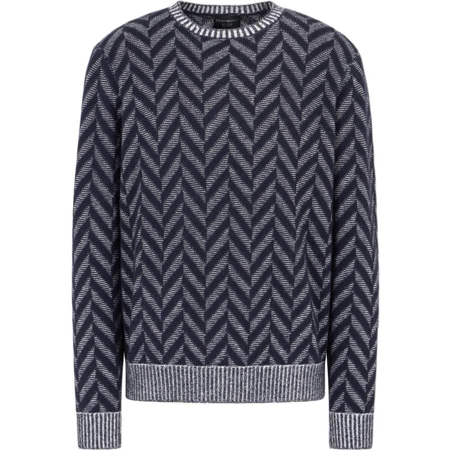 Emporio Armani herringbone-pattern sweater