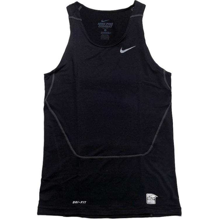 Nike Nike Tank Tops Men's Black Crew Neck Moderate Straight Fit