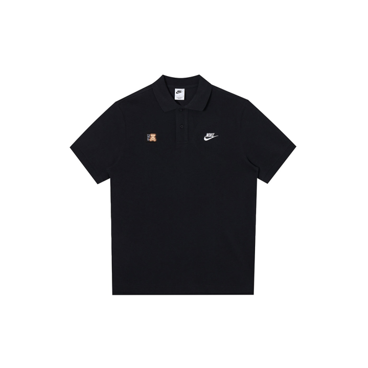 Nike Nike Polo Shirts Men's Black Polo Collar Moderate Straight Fit