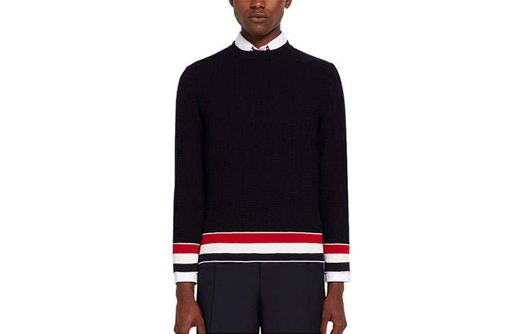 THOM BROWNE THOM BROWNE· SS22 Sweater Men's Blue Black