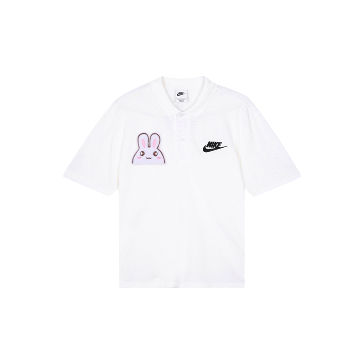 Nike Nike Polo Shirts Men's White Polo Collar Moderate Straight Fit