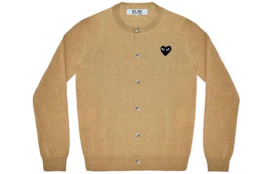 CDG Play CDG Play Sweaters Unisex Top Light Camel Crew Neck Moderate