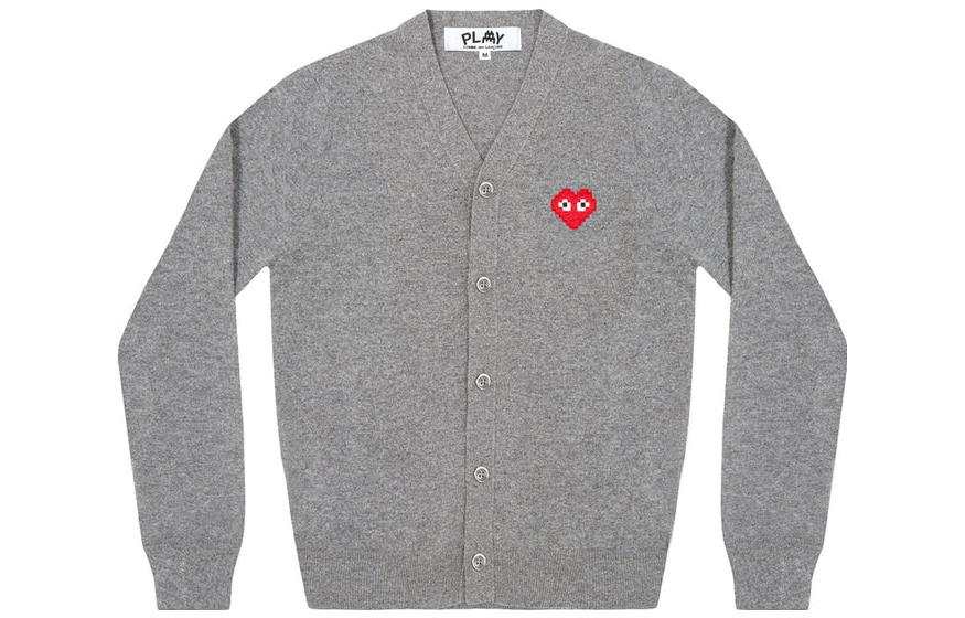 CDG Play CDG Play Sweaters Men's Gray V Neck Moderate Other