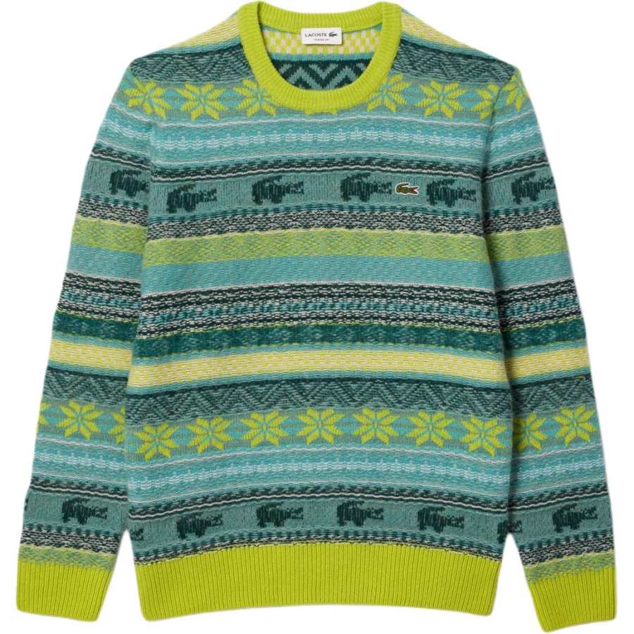 LACOSTE LACOSTE Sweaters Men's Yellow Crew Neck Moderate Other
