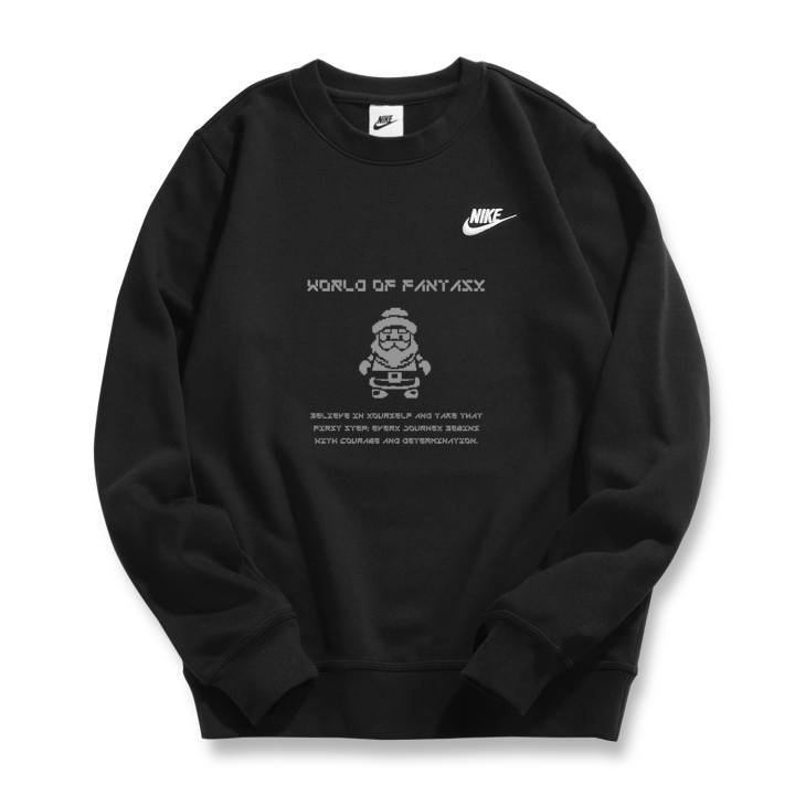 Nike Nike Sweatshirts Unisex Black Crew Neck Moderate Regular