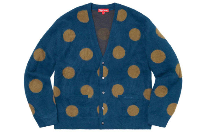 Supreme Supreme Brushed Polka Dot Cardigan