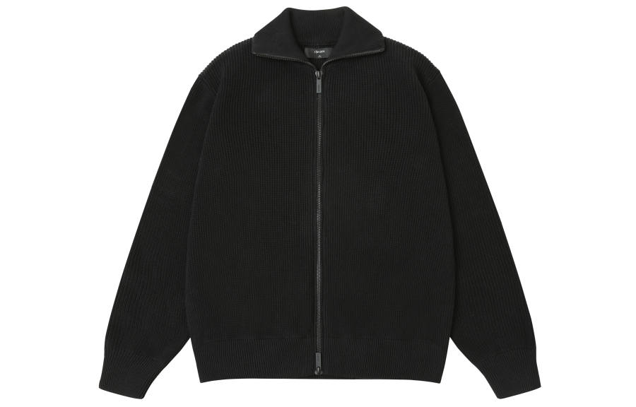 CHINISM Sweaters Unisex Stand Collar Moderate Cardigan
