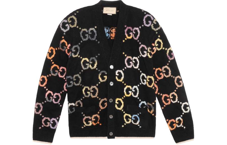 GUCCI GUCCI Sweaters Men's Black V Neck Moderate