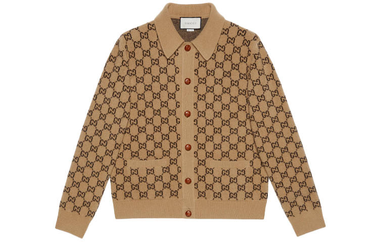 GUCCI GUCCI Cashmere Sweaters Men's Camel Moderate