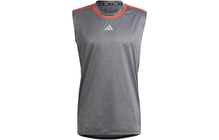 Adidas Adidas Tank Tops Men's Gray Crew Neck Moderate Straight Fit