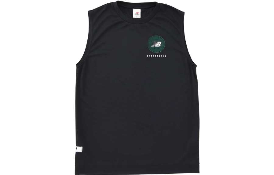 New Balance New Balance Tank Tops Men's Black Crew Neck Straight Fit
