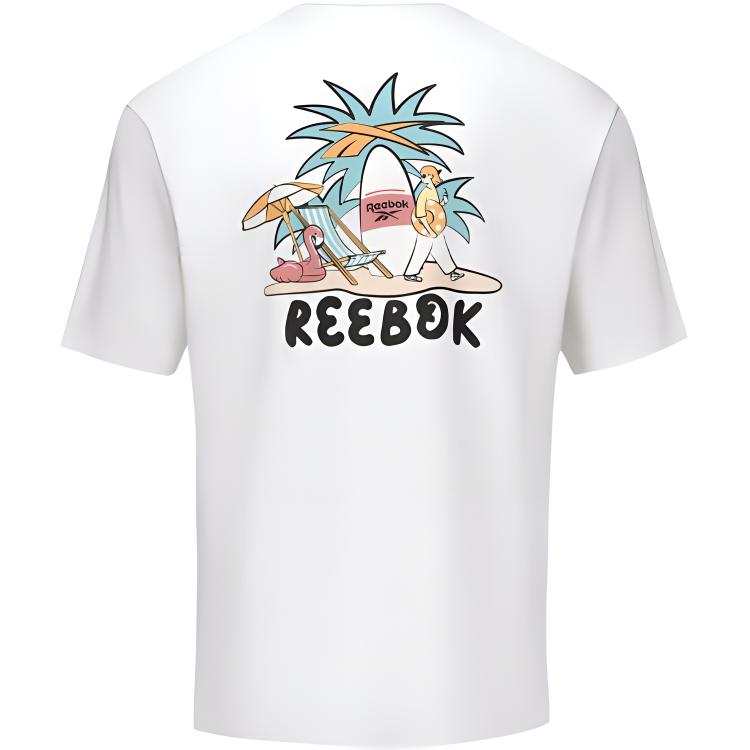Reebok T Shirt Unisex Raw White