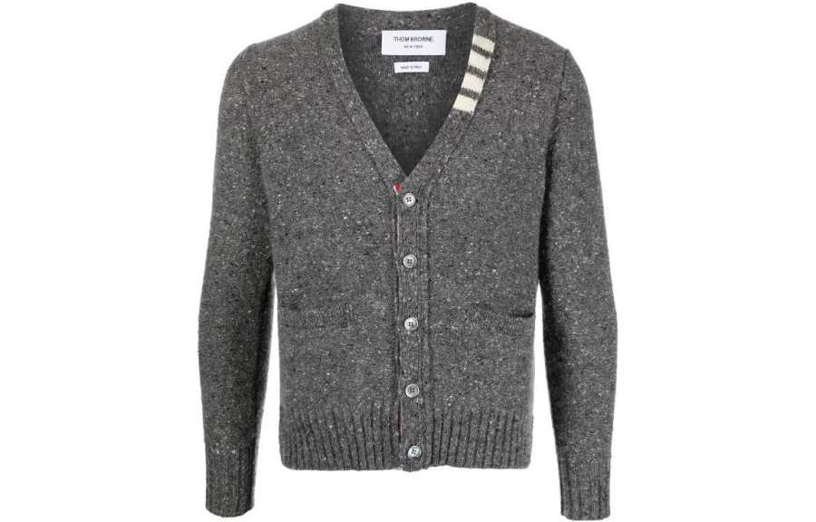 THOM BROWNE THOM BROWNE Stripe-Detailed Buttoned Cardigan